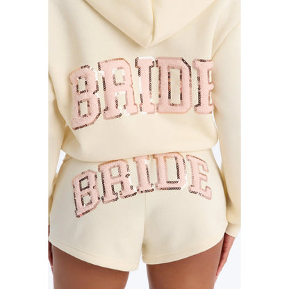 Bride to Be Fleece Short Set - White/Pink