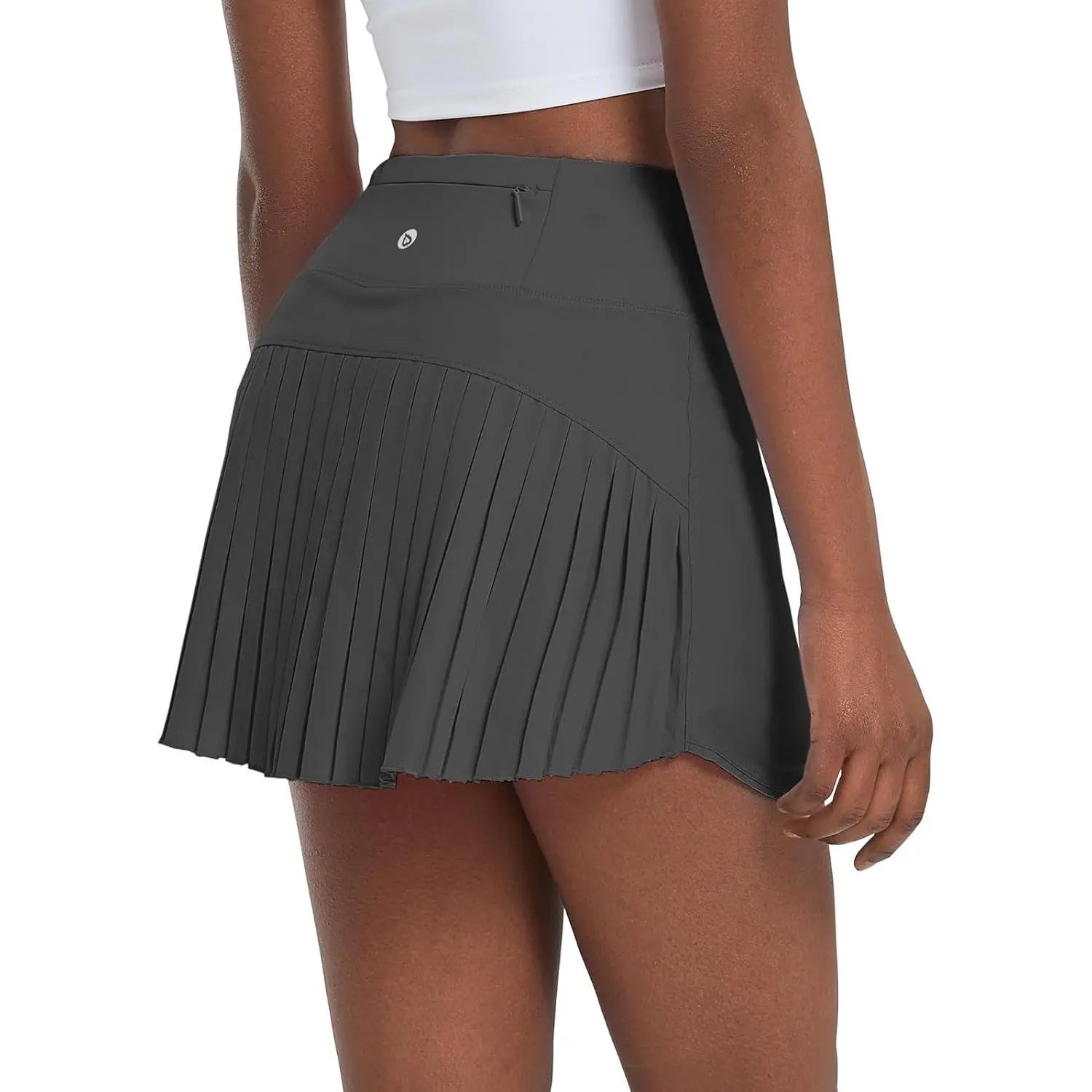 Baleaf Women'S 14" High Waist Pleated Plain Sport Skirt - Lightweight A-Line Workout Skort with Tummy Control, 3 Pockets, Stretchy Fabric, Full Coverage Active Skirt for Tennis, Golf, Workout Skirts, Stretchy Sports Skort