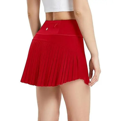 Baleaf Women'S 14" High Waist Pleated Plain Sport Skirt - Lightweight A-Line Workout Skort with Tummy Control, 3 Pockets, Stretchy Fabric, Full Coverage Active Skirt for Tennis, Golf, Workout Skirts, Stretchy Sports Skort