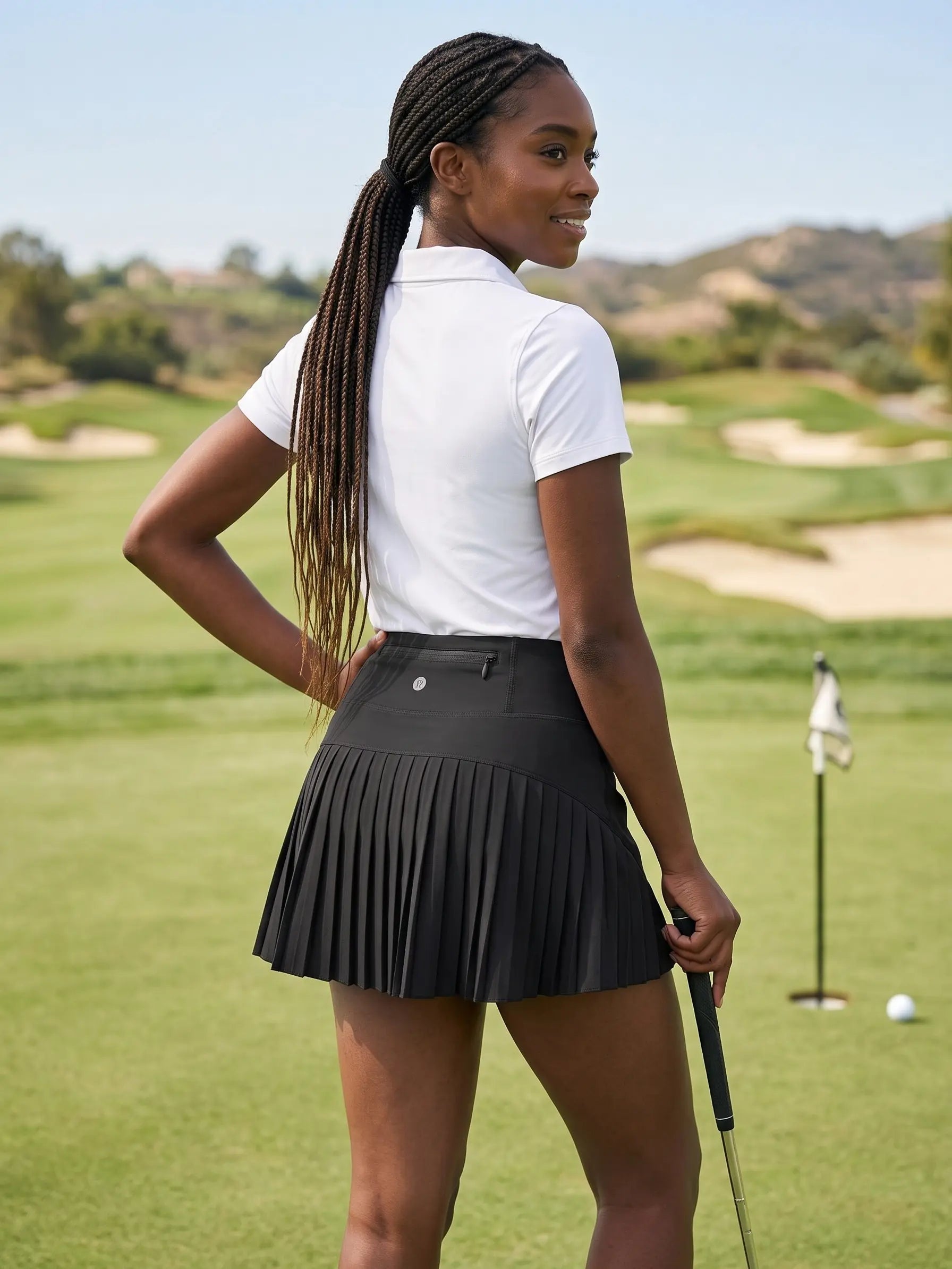 Baleaf Women'S 14" High Waist Pleated Plain Sport Skirt - Lightweight A-Line Workout Skort with Tummy Control, 3 Pockets, Stretchy Fabric, Full Coverage Active Skirt for Tennis, Golf, Workout Skirts, Stretchy Sports Skort