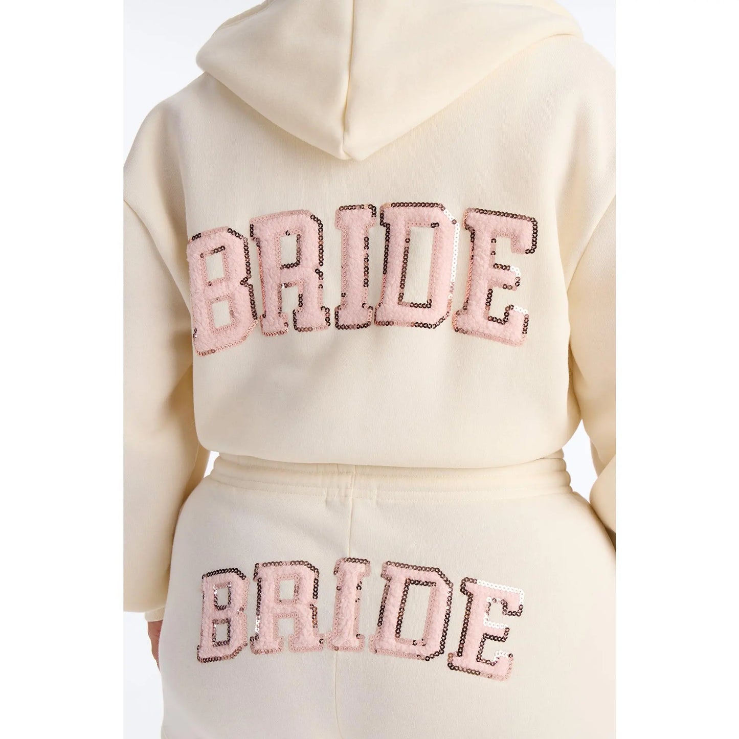 Bride to Be Fleece Short Set - White/Pink