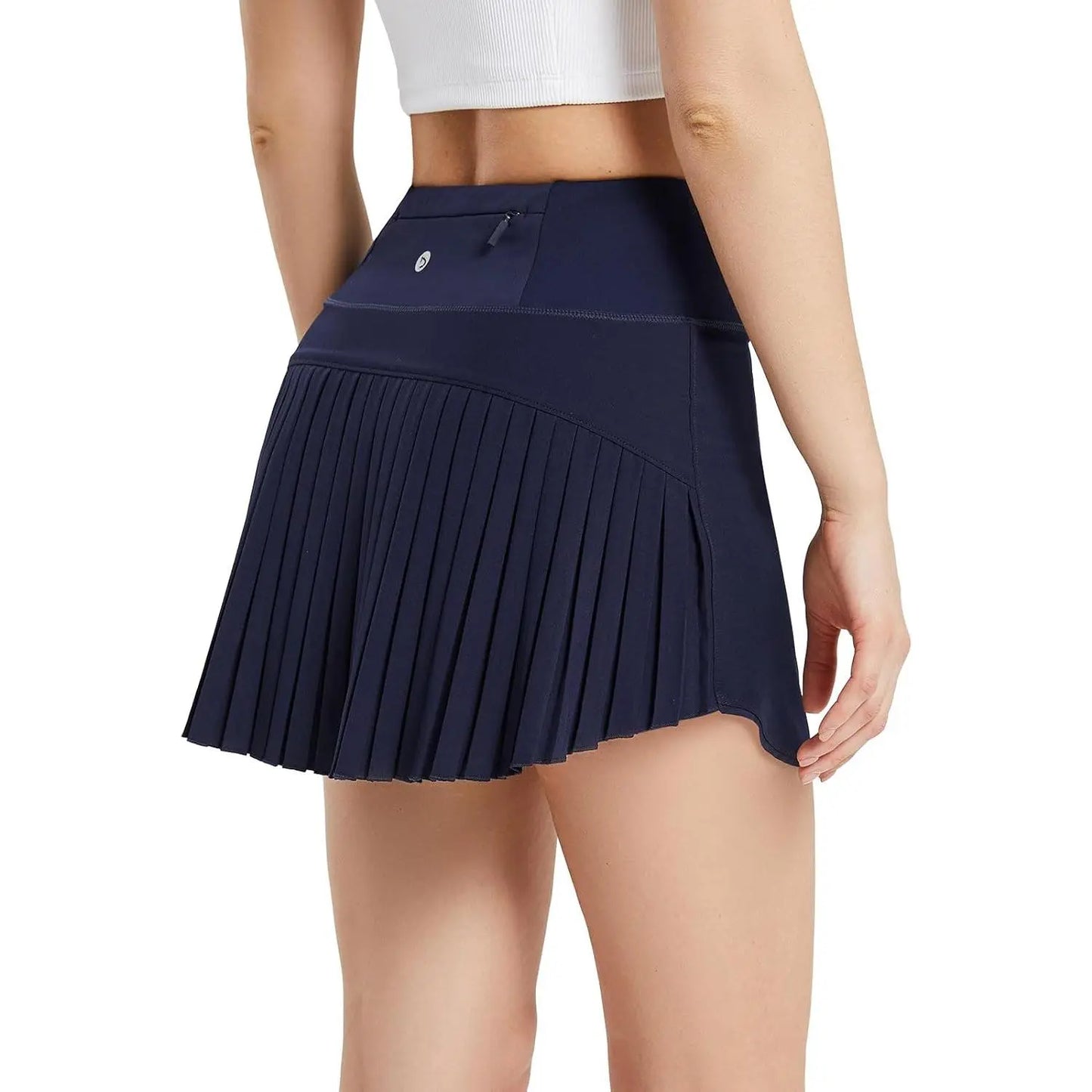 Baleaf Women'S 14" High Waist Pleated Plain Sport Skirt - Lightweight A-Line Workout Skort with Tummy Control, 3 Pockets, Stretchy Fabric, Full Coverage Active Skirt for Tennis, Golf, Workout Skirts, Stretchy Sports Skort